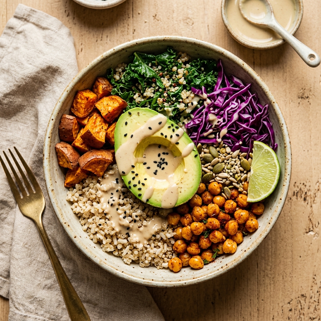 Healthy dinner recipes for two - Mediterranean Avocado Bowl