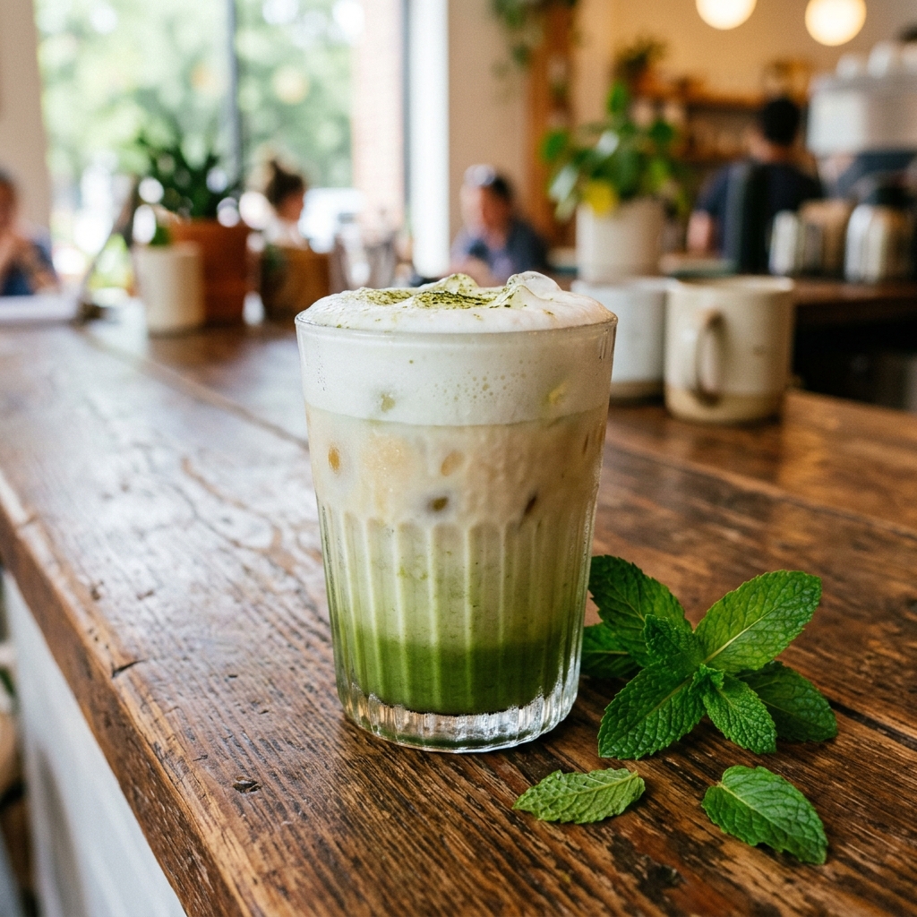 Dinner recipes drinks - Pistachio Cloud Matcha